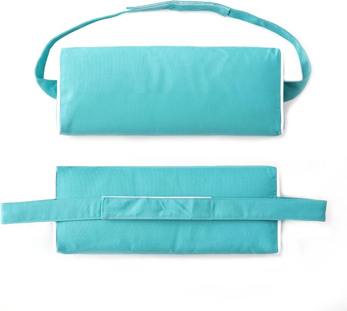 Enipate Outdoor Chaise Lounge Head Pillow, Pack of 2 Water Resistant Headrest Pillows with Elastic Band for Pool Patio Chairs