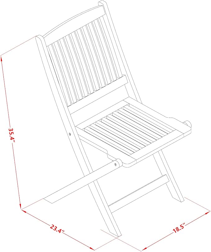 East West Furniture AECM5CWNA 5 Piece Patio Bistro Dining Furniture Set Includes a Rectangle Outdoor Acacia Wood Table and 4 Folding Side Chairs, 36x60 Inch, Natural Oil