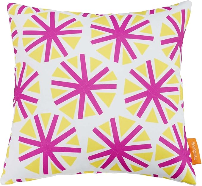 Modway Outdoor Indoor All Weather Patio Throw Pillow in Starburst