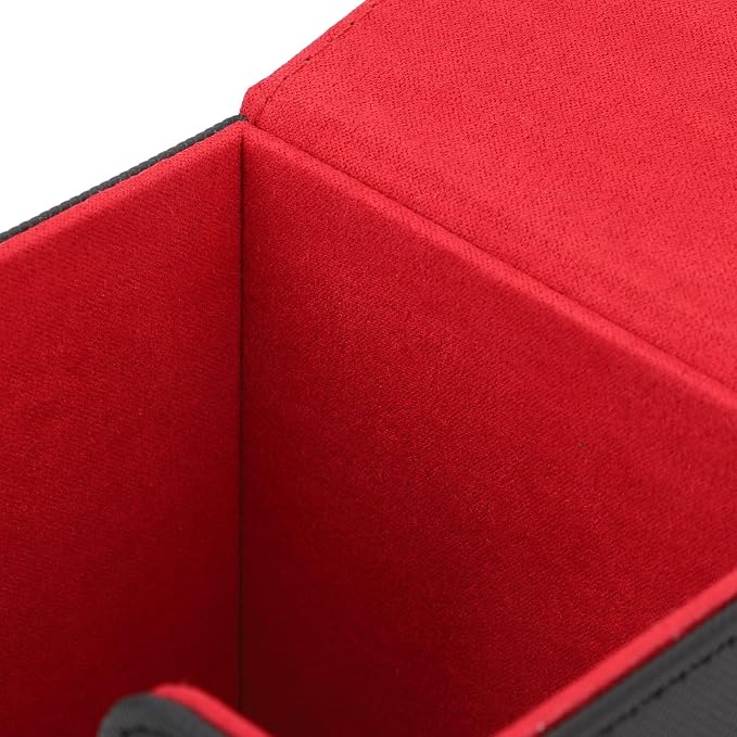 Drfeify PU Leather Card Deck Box, Magnetic Closure Tarot Card Storage Box with Soft Felt Lining for Over 100 Cards, Portable and Elegant (#2)