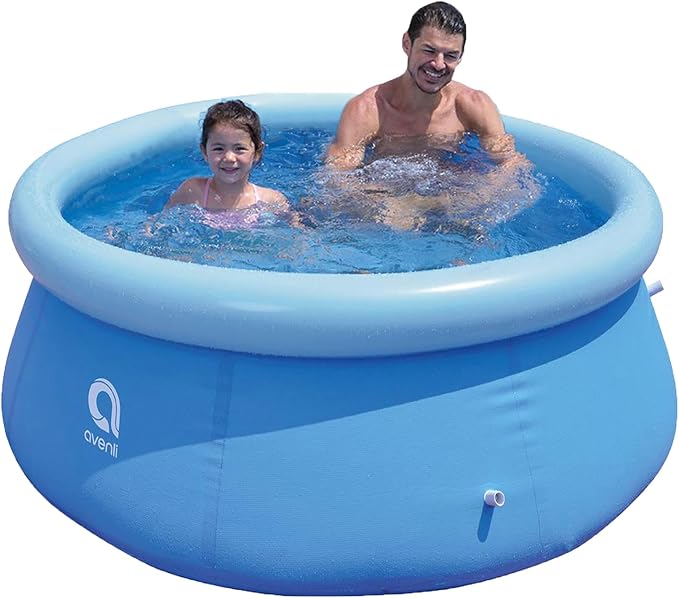 Inflatable Top Ring Swimming Pools for Adults Outdoor Easy to Set (± 6 ft X 29 in) Blue