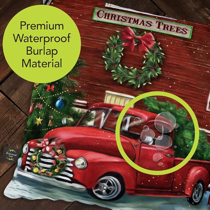 Briarwood Lane Indoor/Outdoor Pillow 17x17 Christmas Tree Farm Decorative for Christmas Pillow