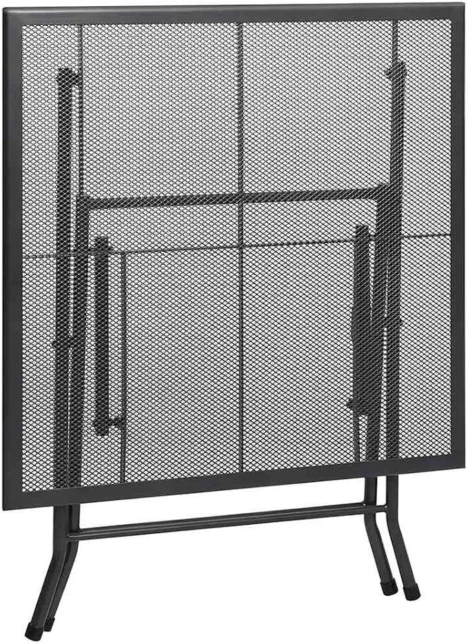 5 Piece Patio Dining Set, Metal Bistro Table and Chairs for Backyard Balcony, Powder Coated Steel Garden Furniture Set with 31.5 Inch Square Table, Anthracite