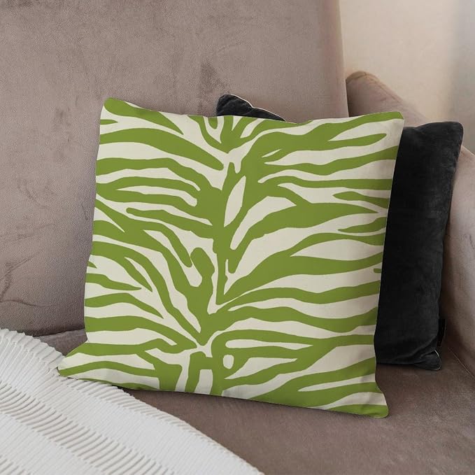 Tiger Print Yellow Green Pillowcase Animal Tiger Print Pillow Covers 26x26 INAbstract Accent Decorative Cushion Covers Home Decor for Couch Sofa Patio