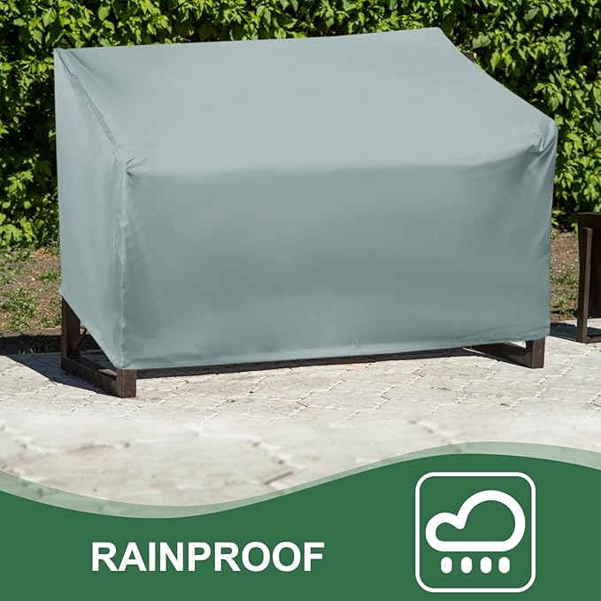 PATIKIL Outdoor Bench Cover, 210D Oxford Heavy Duty Waterproof Patio Furniture Covers for Garden Sofa Chair Table Zero Gravity, 53"L x 26"W x 35"T, Gray