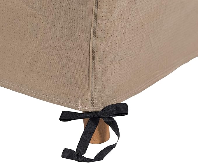 DUCKCOVERS Essential Water-Resistant 32 Inch Square Patio Ottoman/Side Table Cover, Outdoor Ottoman Cover