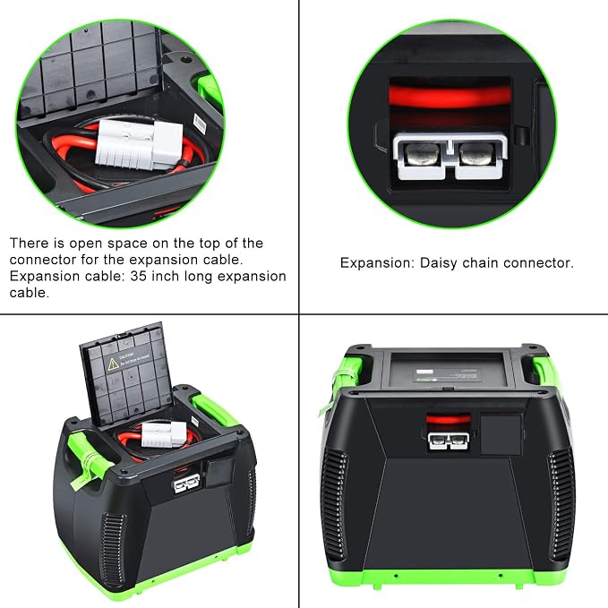 Nature's Generator Power Pod Elite-AGM Sealed Lead Acid in 100Ah with 12V DC Port and 35in Expansion Cable to Extend Nature's Generator Elite's Using Time HKNGPDEL