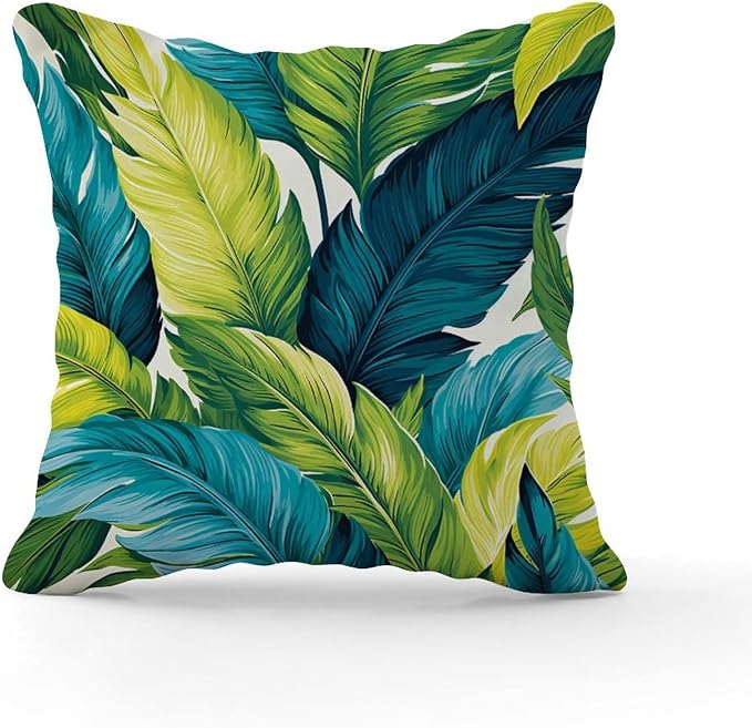 Turquoise Lime Green Pillow Cover Teal Blue Aqua Tropical Pillow Covers 20x20 INFarmhouse Accent Outdoor Waterproof Decorative Pillow Cover for Patio Funiture Garden