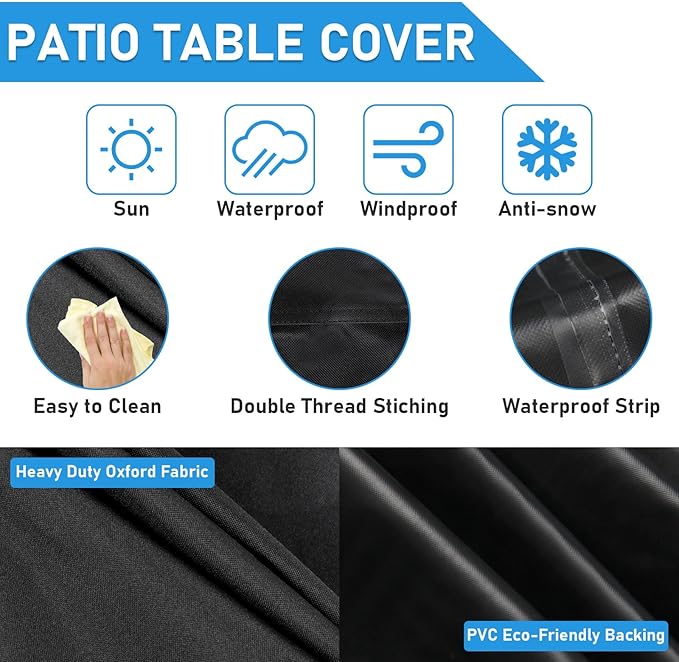 Outdoor Table Cover 30 Inch, Waterproof Patio Rectangle Side Table Covers, Heavy Duty Outdoor Small Furniture Cover - 30 x 18 x 24 x Inch