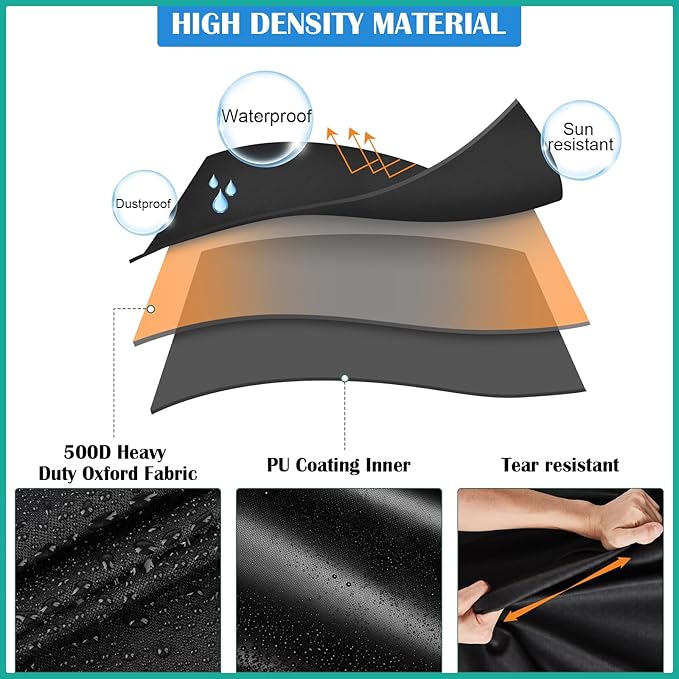 Outdoor Table Cover Square 60 inch Patio Table Cover Waterproof Patio Furniture Covers Rectangular for Outside Small Table and Chair Sets, Fire Pit, Coffee Table, Ottoman -60"L x 60"W x 28"H