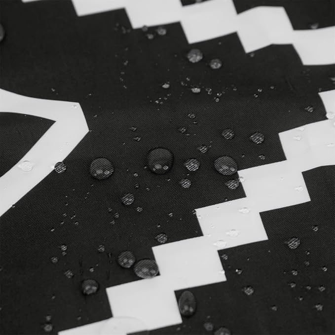 Adabana Patio Pillow Covers Pack of 2 Geometric Outdoor Waterproof, 16"x16" | Black and White Outdoor Cushion Covers Decor for Home, Patio, Garden, Porch, Furniture