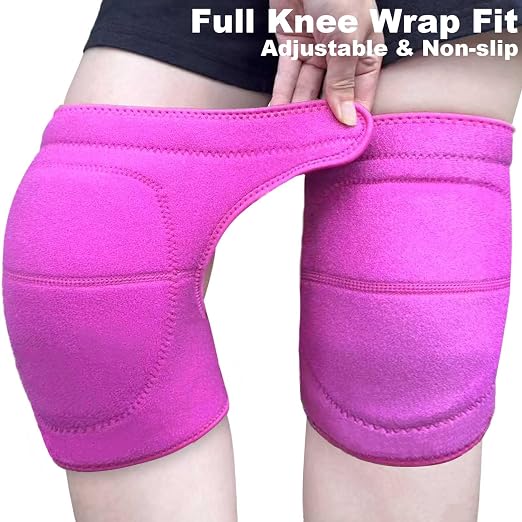 Garden Knee Pads for Women, Extra Thick Foam Padding, Pink M, 1 Pair | Waterproof Thick Kneeling Cushion, Strap on Kneepads for Gardeners, Housework, Yard, Cleaning, Flooring, Tile, Carpet Work