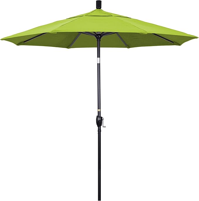 California Umbrella 7.5' Round Aluminum Market Umbrella, Crank Lift