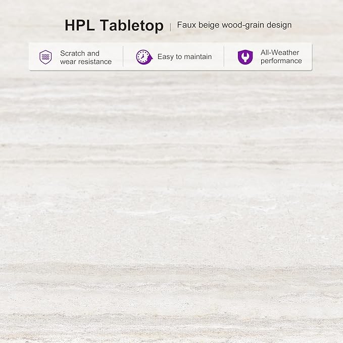 PURPLE LEAF 11-Piece Patio Dining Set Outdoor Furniture Rectangular Table and Chairs Set with Aluminum Frame and Wicker Rattan for Garden Deck Backyard Kitchen Gray Outdoor Set