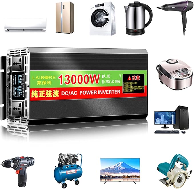 2800W 3800W 5800W 6800W 7800W 8800W 10000W 13000W 18000W 20000W Solar Power Inverter,DC 12V 24V 48V 60V 72V to 110V/220V 230V AC Split Phase Inverter Pure Sine Wave Inverter,for Home Energy Storage(20