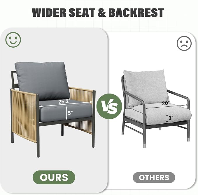 Aluminum Outdoor Patio Furniture Set, 4 Seats Outdoor Sectional with Coffee Table, Patio Conversation Sets with Washable Thick Cushions and Waterproof Cover forBackyard/Garden/Poolside, Gray
