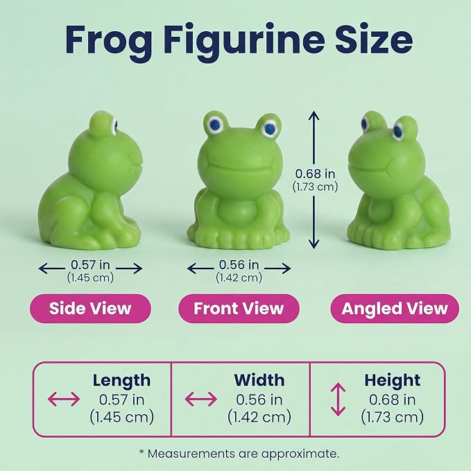 Mini Resin Frog Figures to Hide, 72 PCS Tiny Plastic Frogs Small Little Resin Animal Figurines Miniature Festival Rave Trinkets Bulk Glow in the Dark for Micro Fairy Garden Aquarium Decor