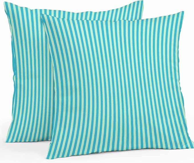 Throw Pillow Covers 26x26 Inch Set of 2, Modern Striped Waterproof Outdoor Cushion Covers, Geometric Abstract Minimalist Decorative Pillowcases for Couch, Sofa, Bed, Garden, Patio