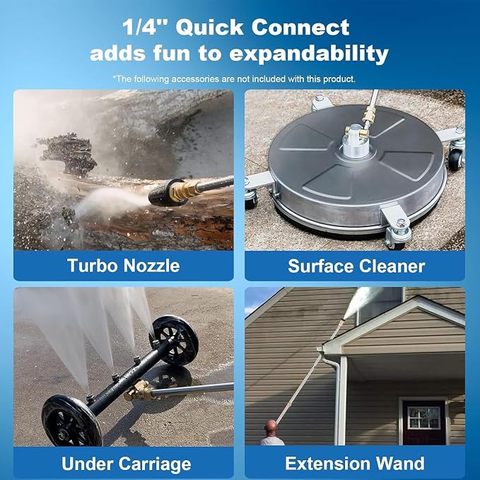 4800PSI Electric Pressure Washer 2026 New 4.0GPM Potable Power Washer with 33FT Pipe, 4 Nozzles, Best for Home/Cars/Fences/Windows, Blue