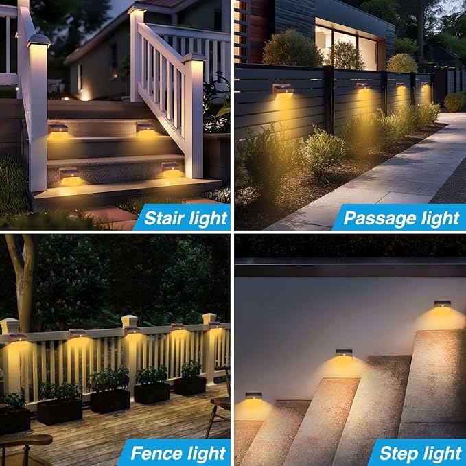 Solar Outdoor Lights, [2 Packs] Motion Sensor Security Lights with 3 Lighting Modes Wall Lights Waterproof Solar Powered Lights for Garden Yard, Brown Warm