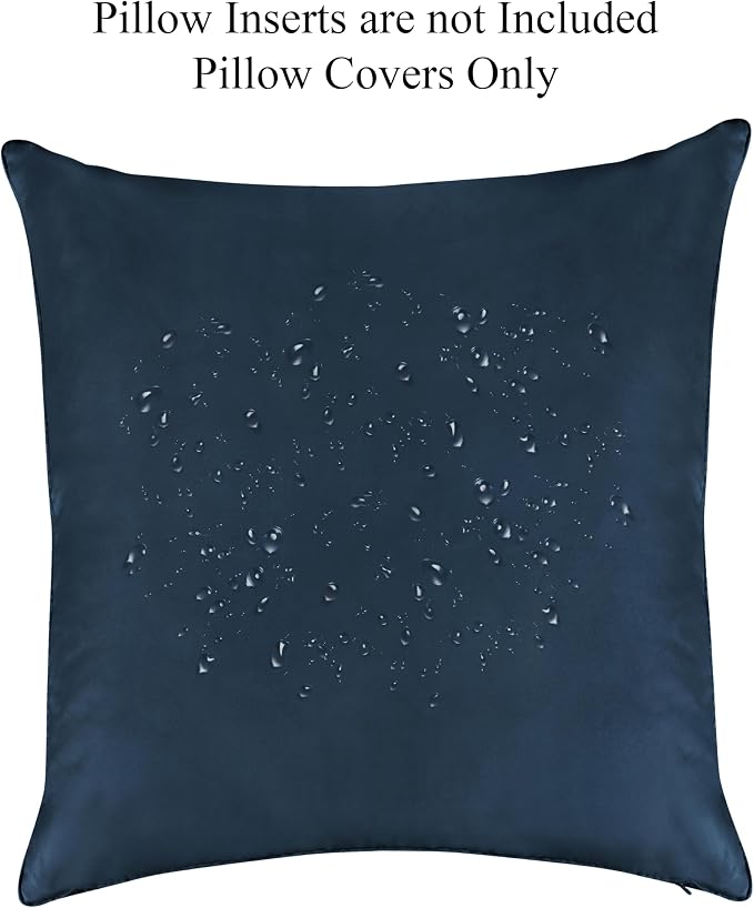 A1 HOME COLLECTIONS A1HC Luxurious Outdoor Waterproof Pillow Covers 18x18 Inches (Pack of 2, Cloud Burst), Throw Pillow Covers for Pool Areas, Garden, Sofa, Chairs, Beds, Tent, Patio
