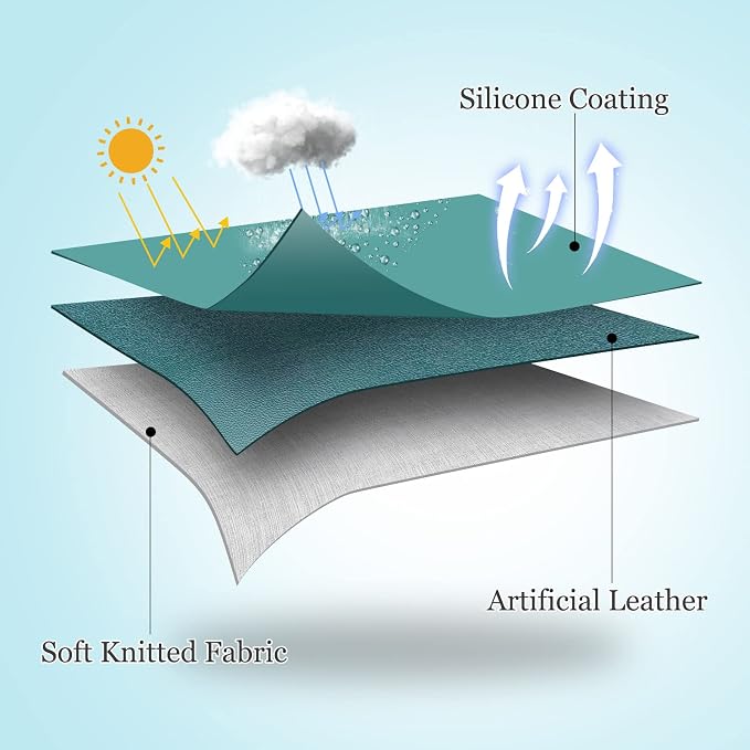 Silicone Waterproof Lumbar Pillow Covers 12x20 Inch for Summer Outdoor Fadeproof Rectangle Decorative Pillowcase for Garden Patio Tent Balcony Bench Sofa, Dark Green