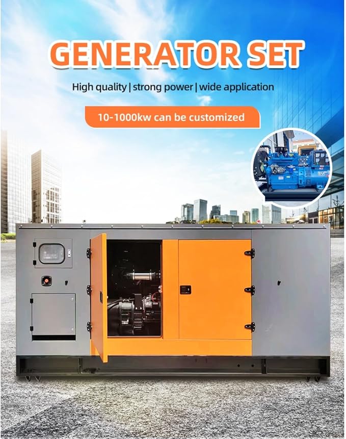 Low Noise Silent Generator Set Portable Power Supply System for Home Office Outdoor Use and Commercial Backup Electricity Demand