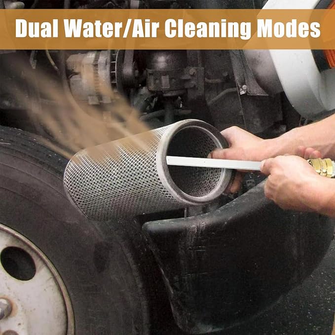 Radiator Cleaning Wand for Pressure Washer, Radiator Cleaning Tool, Car Radiator Cleaner Wand Tool with 1/4'' Quick Coupler for Household Cars, Trucks, RV (24 in (Four-Hole))