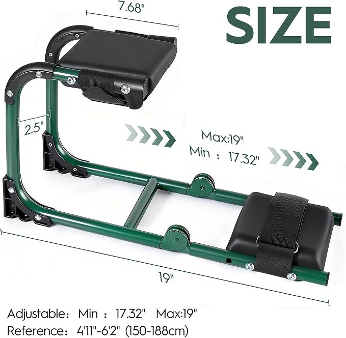 Garden Kneeler and Seat, Ergonomic 2-in-1 Foldable Knee Seat, Gardening Stool with Soft Adjustable Kneeling Pad, Gardening Gifts for Women Mom Men Seniors