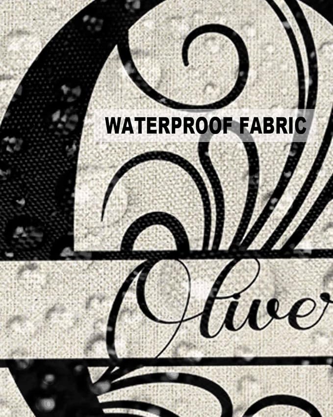 Personalized Gifts for Women/Men, Custom Pillow Case with Name Outdoor Waterproof Pillowcase, Letter O Customized Pillow Cases for Patio, Monogram Words Customs Pillow Cover 18" x 18", 2 Pcs