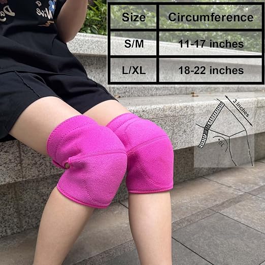 Garden Knee Pads for Women, Extra Thick Foam Padding, Pink M, 1 Pair | Waterproof Thick Kneeling Cushion, Strap on Kneepads for Gardeners, Housework, Yard, Cleaning, Flooring, Tile, Carpet Work