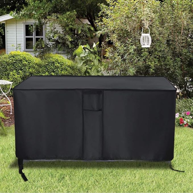 Patio Deck Box Cover,Outdoor Storage Deck Box, Waterproof Outdoor Storage Box Cover Furniture Covers - 48 x 25 x 24 Inch