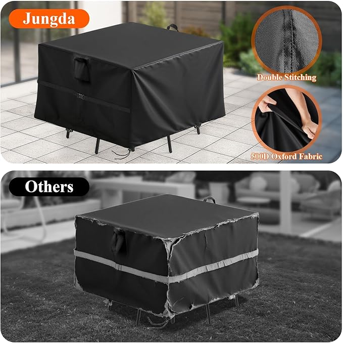 Outdoor Square Table Cover 35Inch,Waterproof Patio Square Furniture Covers,Heavy Duty Outside Squares Furniture Cover - 35 x 35 x 16 Inch