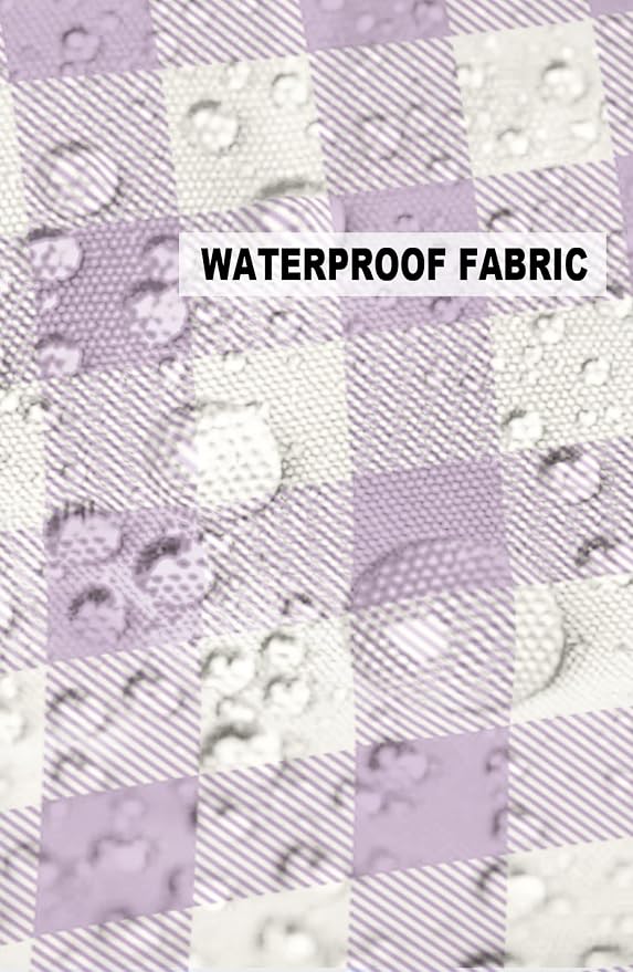 Outdoor Waterproof Throw Pillow Covers Set of 2 Lavender Buffalo Check Plaid Pillowcases 20x20 Inches Farmhouse Style Patio Decorative Pillows Cushion Case Patio Pillows for Couch Bed Chair Garden