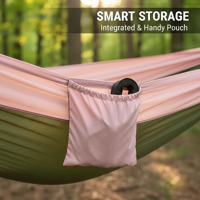 YSUEFIJO Heavy Duty Camping Hammock, Outdoor Hammock Perfect for Backyard Or Travel, Hanging Hammock Comfortable for Rest and Relaxation, Foldable and Portable, Supports 300kg