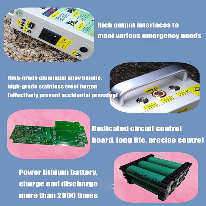 150W High Power Hand Crank Generator Portable Emergency Power AC110V /220V DC12V USB 5V Charger Generator for Outdoor Camping Survival Activities,150W-220V