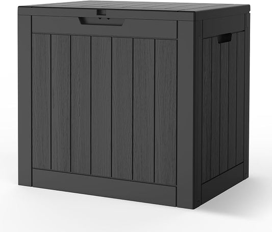 Outdoor Storage Bins, 22 Gallon Small Deck Box, Waterproof Storage bins, Lockable Patio Storage box for Package Delivery, Porch, Garden Tools, Anti-Theft Weatherproof & UV-Resistant Parcel Drop Box