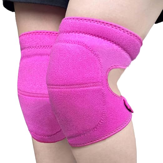 Garden Knee Pads for Women, Extra Thick Foam Padding, Pink M, 1 Pair | Waterproof Thick Kneeling Cushion, Strap on Kneepads for Gardeners, Housework, Yard, Cleaning, Flooring, Tile, Carpet Work