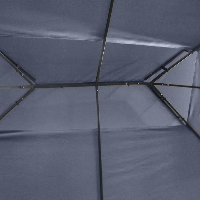 Outsunny 10' x 13' Patio Gazebo, Double Roof Outdoor Gazebo Canopy Shelter with Screen Decorate Corner Frame, for Garden, Lawn, Backyard and Deck, Gray