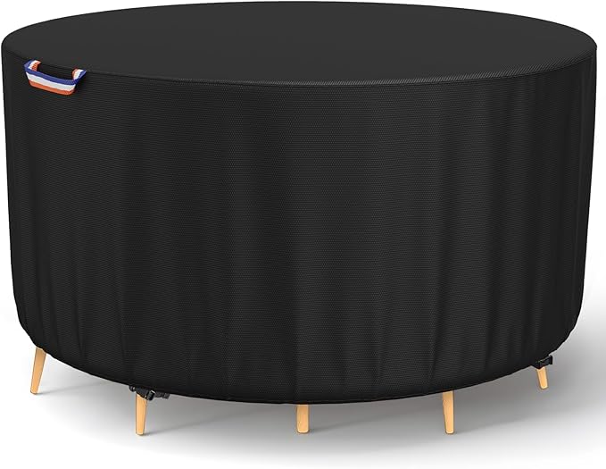 STARTWO Round Patio Furniture Covers ,Outdoor Furniture Table Covers Waterproof ,UV Resistant (96" Dia x 28" H)