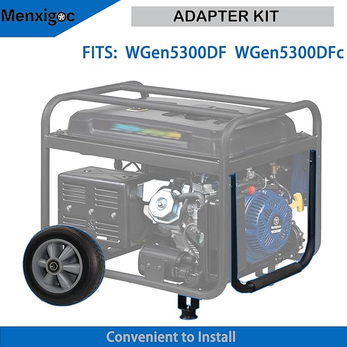 Portable Generator WGen5300 Series Never-Flat Wheel and Handle Kit Outdoor Power Equipment, Compatible with WGen5300DF and WGen5300DFc