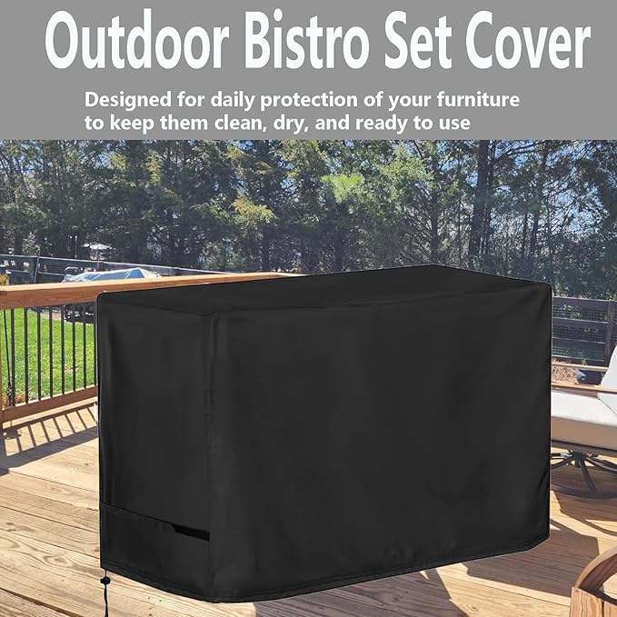 Oslimea Outdoor Bar Height Dining Set Cover, Heavy Duty Waterproof Patio Bar Height Table and Chair Cover for Rectangular 74"L Tall High Furniture Set, 74"L x 38.5"W x 41"H