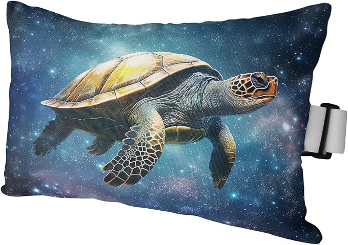 Outdoor Pillows Covers with Inserts Abstract Ocean Sea Turtle in Starry Night Waterproof Recliner Pillow with Adjustable Strap Throw Pillows for Patio Furniture Pool Lounge Chair, 11x16 inch, 1PCS