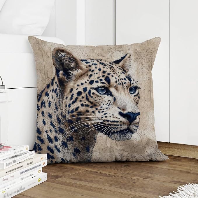 Antelope Black Animal Print Cushion Cases Leopard Graphite Dot Throw Pillow Cover Farmhouse Modern Decorative Pillow Covers for Patio Furniture Porch 26x26 in