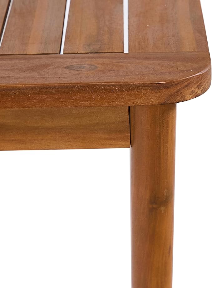 Christopher Knight Home Terri Acacia Wood Patio Dining Set for 6, Solid Wood Outdoor Dining Table Set for 6, 7 Piece Outdoor Dining Set with Rectangular Table and Woven Rope Accents, Teak+Beige+Grey
