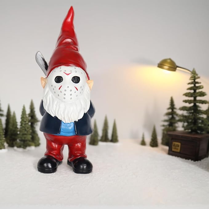 Garden Gnomes Outdoor Decor Horror Gnome Statues for Yard Decorations Gag Gifts for Women and Halloween