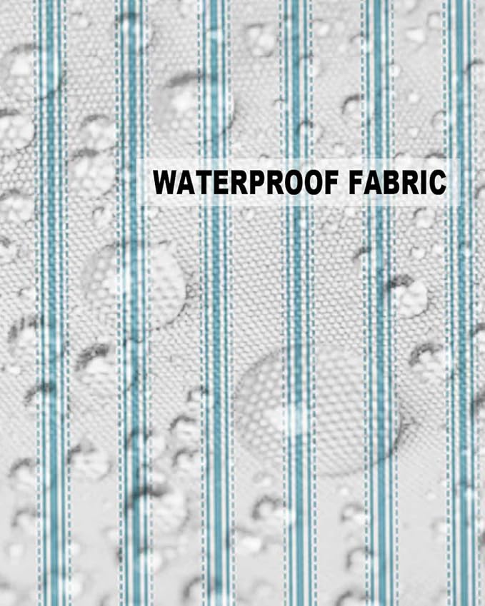 Outdoor Waterproof Throw Pillow Covers Set of 2 Teal Stripes Pillowcases 26x26 Inches Simple Style Patio Decorative Pillows Cushion Case Patio Pillows for Couch Bed Chair Garden