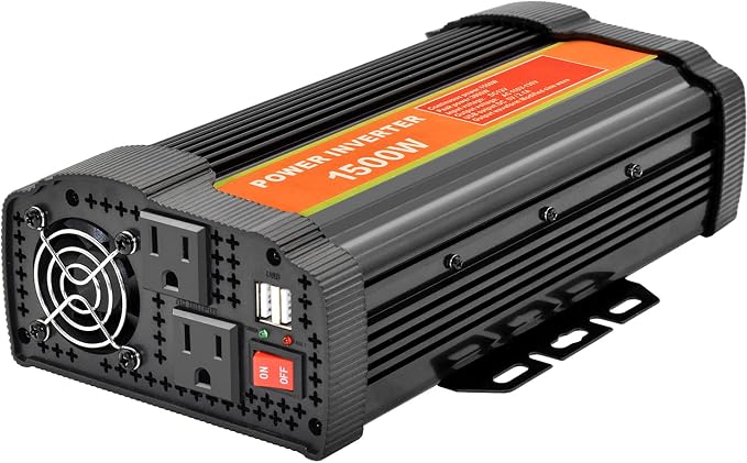 Power Inverter dc to ac 12V to 110V Converter Charger for car RV (1500W)