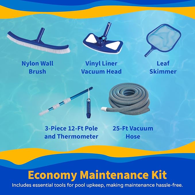 Affinity 24-ft Round 52-in Deep 7-in Top Rail Resin Swimming Pool Package