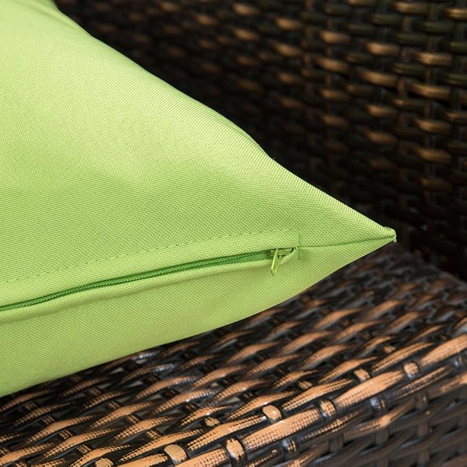MIULEE Pack of 4 Decorative Outdoor Waterproof Pillow Covers Chenille Pillow Covers 18x18 Inch